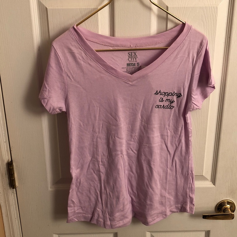Sex and the City Pink Short Sleeve Tee Sz Small